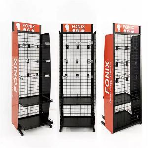 China Supermarket  perforated metal display stand rack with hooks  and price holder underwear snack earring display racks supplier