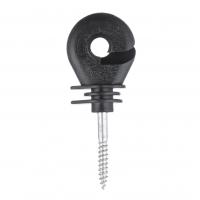 China Black Electric Fence Post Insulators Ring Screw-In Wood Post Insulators on sale
