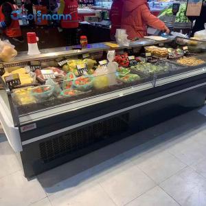 China Single Temperature Meat Display Freezer Stainless Steel Food Counter Butcher Fridge supplier
