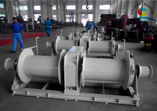 China Torno marino doble del tambor 20 KN hidráulico con el certificado del ABS wholesale