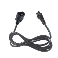 China 1Ft C14 Conductor Universal Laptop Power Cable with IEC C5 Female End Extension Cord on sale