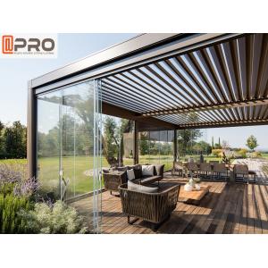 China Villa Modern Aluminum Pergola Retractable Garden Waterproof Pergola Covers supplier
