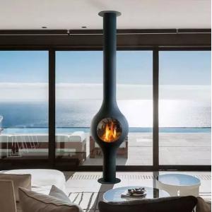 European Style Indoor Freestanding Ceiling Mounted Stove Wood Burning Fireplace