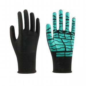 L XL XXL Polyester Rubber Dipped Gloves Latex Coated Gloves 13 Gauge