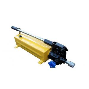 China Single Acting Yellow Hydraulic Hand Pump With High Strength Pressure Hose supplier