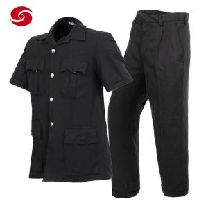 China TR Black Police Officer Suit supplier