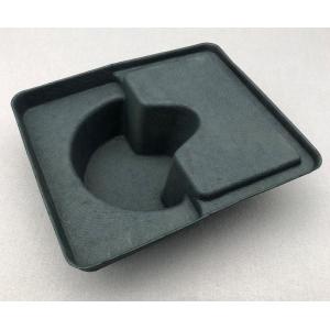 Black Color Paper Pulp Tray  Customized Logo Printing Bagasse Pulp Tray