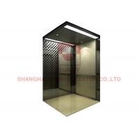 China Mirror Stainless Steel Plate Passenger Elevator Lift With With Black Titanium on sale