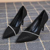 China Shiny Luxury High Heels Shoes Rhinestone Business Lager Size Ladies Summer Wedding on sale