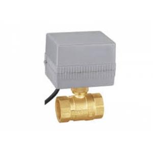 Electric Fan Coil Valve , NPT Connector PN16 Motorized Control Valve Brass