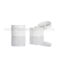 China 28mm Plastic Cap for Flip Top Cap Bottle in Ribbed White Colors Customized Request on sale