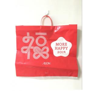China HPPE Rigid Handle Custom Plastic Shopping Bags Red Color New Year Printed supplier