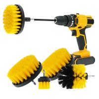 China Medium Bristle Drill Brush Set With Quick Change Shaft For Wood / More on sale