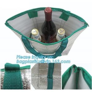 Non-woven laminated thermal insulation cooler bag,custom logo disposable aluminium foil insulation cooler bag BAGEASE