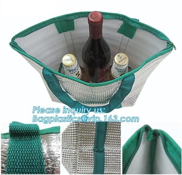 Non-woven laminated thermal insulation cooler bag,custom logo disposable