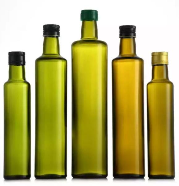 50ml 100ml 250ml 500ml Clear Brown Green Cooking Olive Oil Glass Bottles Hot Stamping