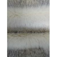 China White dyed black pointed Long Hair Fur Fabric 150cm or adjustable on sale