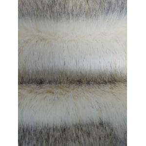 White dyed black pointed Long Hair Fur Fabric 150cm or adjustable