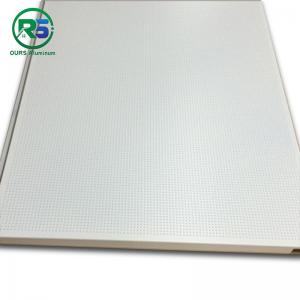 Architectural Extrusions Lay In Metal Ceiling Tiles  Pure White Coated 300*300mm