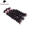 Free Shedding 6A Remy Hair Weave , Natural Black Deep Wave Hair Extension