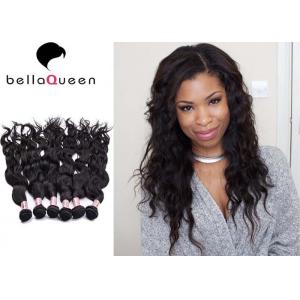 China Double Drawn Natural Black Water Wave Hair Extensions Without Chemical supplier