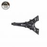 China Famous Eiffel Tower Sequin Embroidery Patches Silver / Black For Garment Accessories wholesale