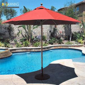 China Red Pop Up Outdoor Patio Umbrella 2.5m Beach Umbrella For Swimming Pool supplier