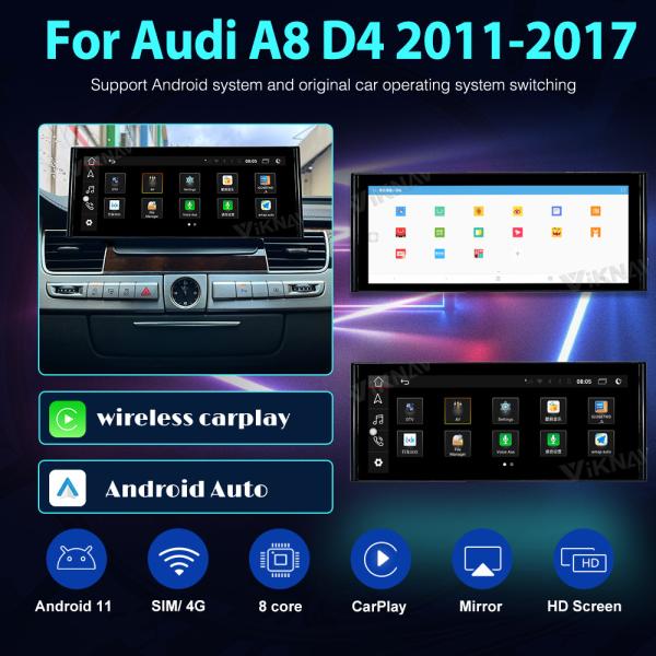 China Stéréo automatique de voiture de 1920*720 Android 12,3 pouces pour Audi A8 D4 2011-2017 supplier