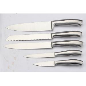 Professional Kitchen Stainless Steel Chef Knife Set S/S18/0 heavy hollow handle