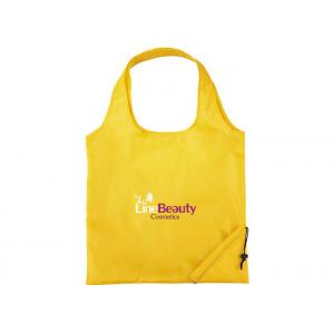 Yellow Oxford Fold Up Nylon Tote Bags Foldable Canvas Tote Bag