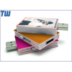 China Sliding Book Shape USB Pen Thumb Drive Full Color Digital Printing supplier