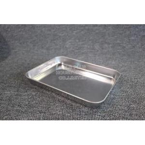 China Hotel stackable stainless steel food serving trays silver color baking sheet metal steel serving plate supplier
