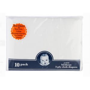 Newborn Baby Birdseye Cloth Diapers , 3 Ply Reusable Cloth Nappies 10 Pack