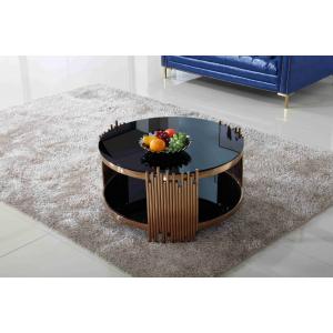 Modern Luxury Stylish Tea Table Gold Round Coffee Table Set Living Room Furniture