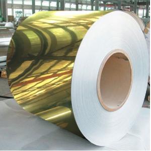 China Golden Painted Aluminium Coil / Mirror Finish Aluminium Sheet Coil 8011 supplier