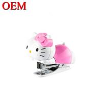 China Plastic Custom Cute Kitty catAnimal Shape Office Stapler/School Stapler for students on sale