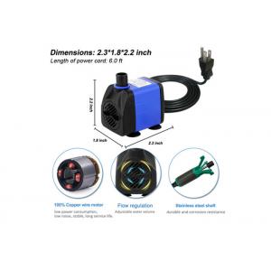 Ultra Quiet Water Fountain Pump With Adjusting Knob Low Power Motor