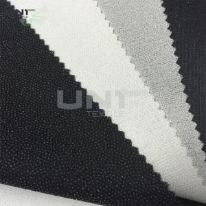 China Black fusible interfacing Fabric Thermo Polyester Adhesive Bleach White supplier