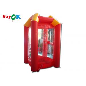 Inflatable Cash Cube Money Grab Machine Money Blowing Booth For Event Advertising