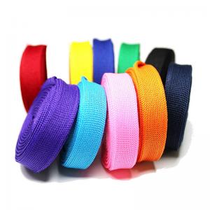 China Ribbon Rainbow Polyester Webbing 10mm Width Hair Bows Woven Webbing supplier