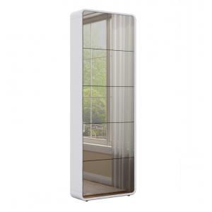China White Five Layers Mirror Shoe Cabinet MDF Wooden For Living Room supplier
