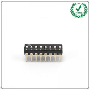 2.54mm pitch 8 pin single pole double throw tri-state slide DIP Switch