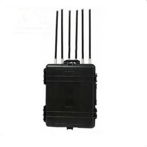 China Portable Luggage Manpack Jammer , Drone Frequency Blocker With Good Cooling System supplier