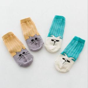 Custom logo, design cotton fabric cute baby fashion non slip ankle socks