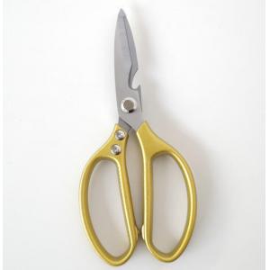 New design strong kitchen  scissors materail Aluminum alloy gold color