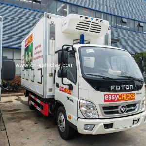 China Foton 4x2 day old baby chicken transport truck Plastic frp day old chicken truck wholesale