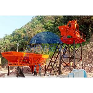 HZS35 Commercial Low Noise Stationary Concrete Batching Plant Has 12 Months Warranty