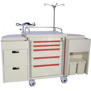 Mobile Nurse Medical Trolleys For Emergency Nursing Workstation