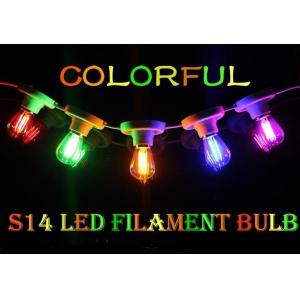 China Colorful E27 Led Filament Bulb Rgb 6w 600lm Clear Glass High Brightness supplier