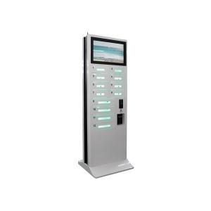 China 12 Doors Cell Phone Charging Vending Machine For Event With Advertising LCD Screen supplier